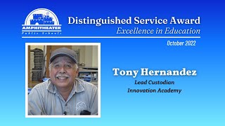 October Distinguished Service Award Winner: Tony Hernandez