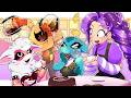 Lily Lovebraids &amp; Rabie Baby X CatFeine's Tea Time GOSSIP┃Poppy Playtime Chapter 5┃Comic Dub