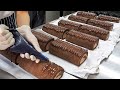 滿滿的巧克力！巧克力蛋糕捲製作 / Making chocolate roll cake - Taiwanese street food