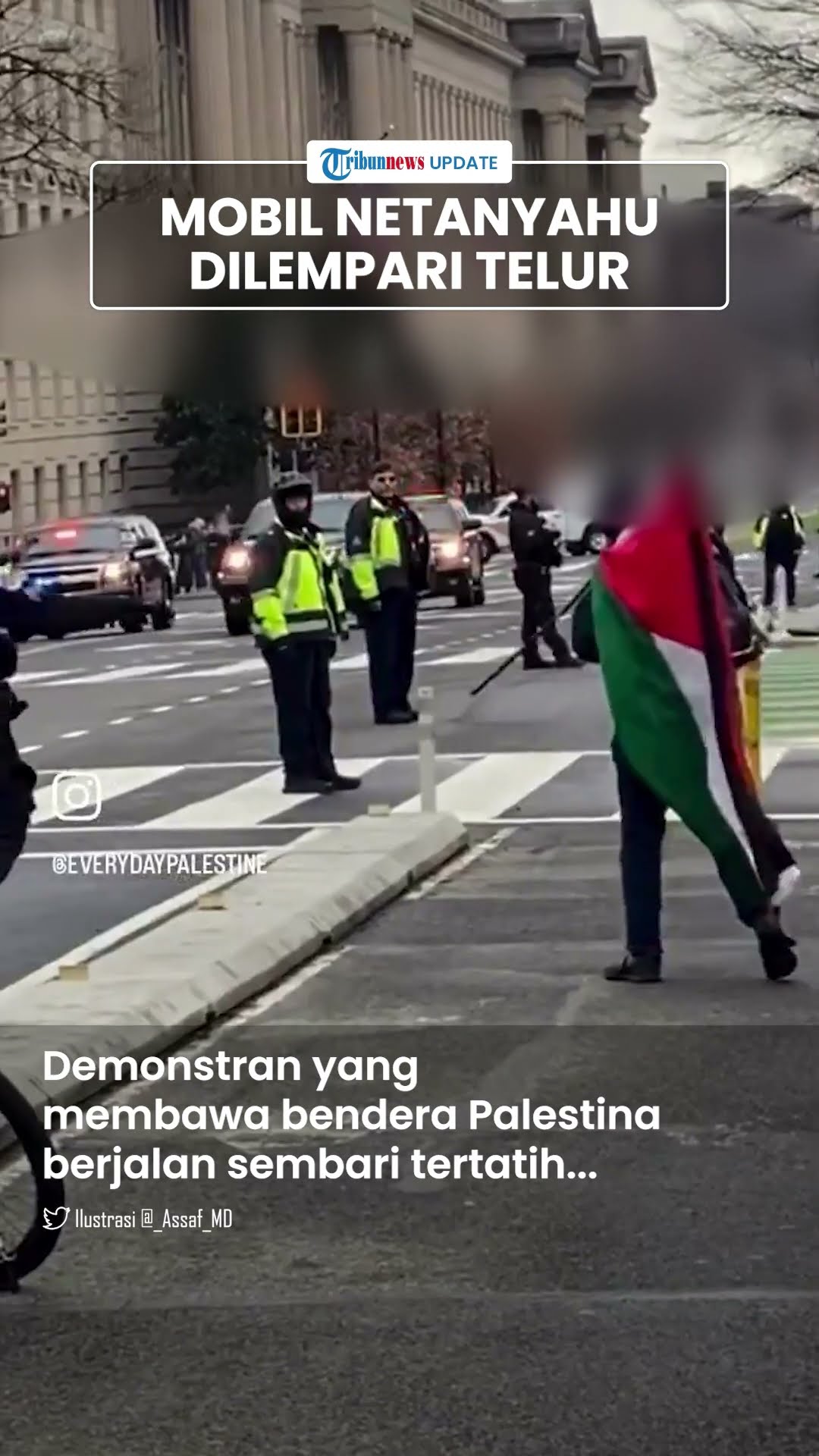 Alasan Mobil PM Israel Netanyahu Dilempari Telur Para Demonstran saat Kunjungan ke Amerika Serikat