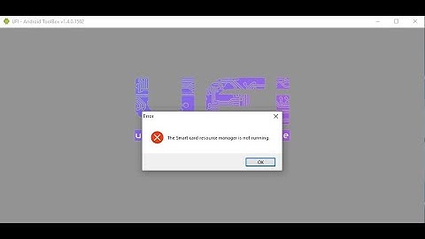 Fix The Smart Card Resource Manager Is Not Running