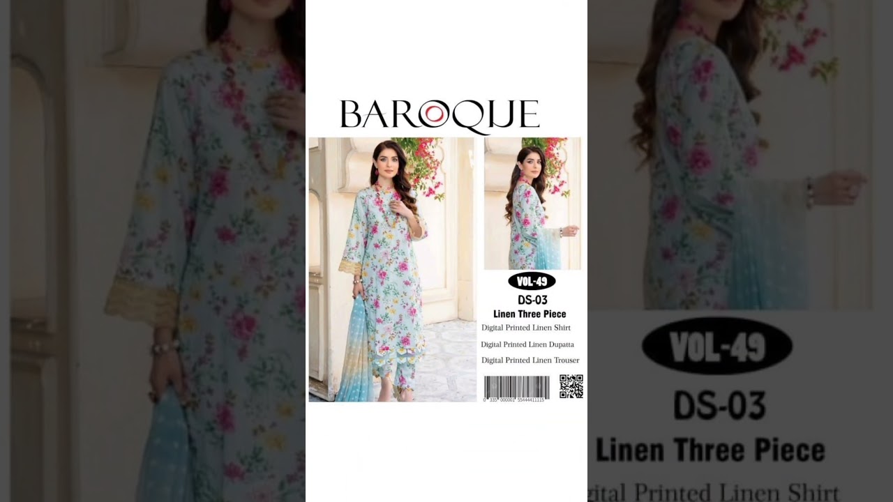BAROQUE DIGITAL PRINTED LINEN COLLECTION||🏷️1950/-📲6394960240