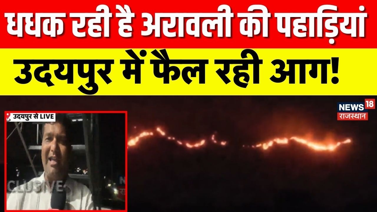 Udaipur Mountain Fire : धधक रही है Arawali की पहाड़ियां! | Breaking News | Fire Accident | Top News