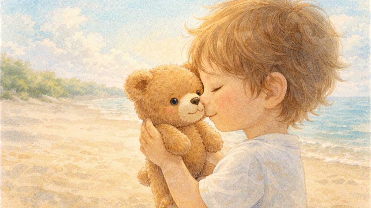 Ruhige Geschichte für Kinder: Der Teddybär am stillen Strand | Leise Abenteuer