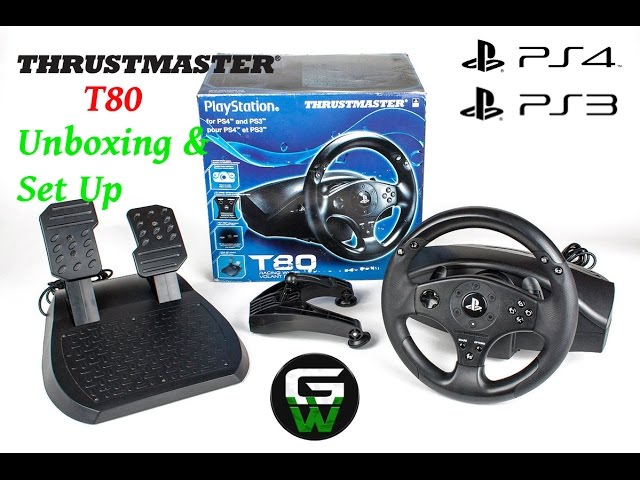 Thrustmaster T80 Racing wheel PS4 & PS3 - unboxing & PS4 Set - YouTube