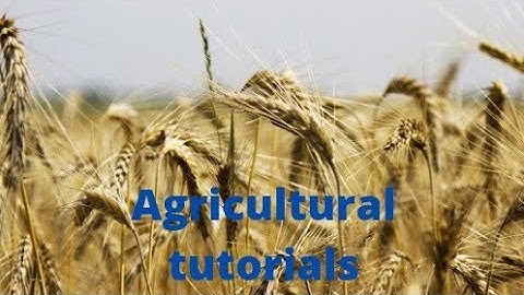 Agronomy net important bits