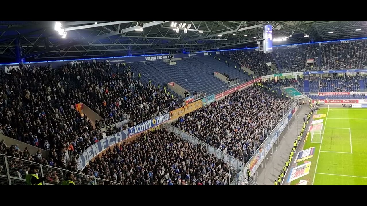 MSV Duisburg - Hansa Rostock = 2:2. 03.10.2025 Wechselgesang Suptras Rostock Ultras Fans + Toor 