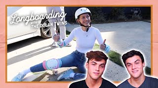 The Dolan Twins Teach Me How to Longboard! by Brie Larson 237,814 views 3 years ago 8 minutes, 12 seconds