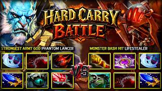 EPIC HARD CARRY BATTTLE | Strongest Army GOD Phantom Lancer Vs. Monster Bash Attack Lifestealer
