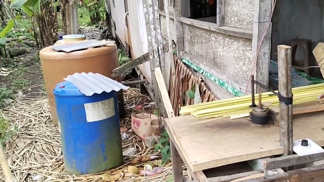 Pemisah lidi Nipah tercepat dg mesin sederhana... waw