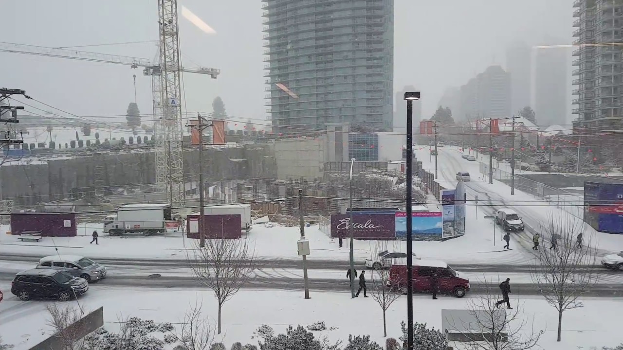 Feb 3rd traffic chaos snow storm Burnaby Vancouver 2017 YouTube