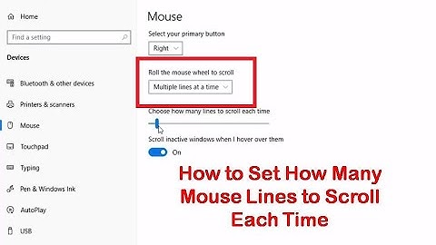 How to Set How Many Mouse Lines to Scroll Each Time