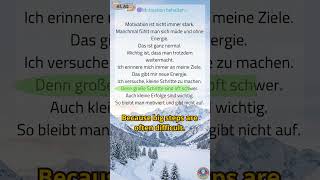 Motivation behalten 🇩🇪 (Hören &amp; Lesen A1-A2) #GermanMotivation #LearnGerman #DeutschLernen