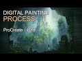 ProCreate Digital Painting  - Forgotten Lands - Fantasy Landscape - Time-lapse