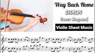 [Free Sheet] Way Back Home - Shaun [Violin Sheet Music]