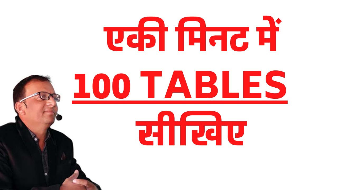 100 TABLES How To Learn Tables Easily In Hindi Speed Tables Vedic 100 TABLES How To Learn Tables Easily In Hindi Speed Tables Vedic