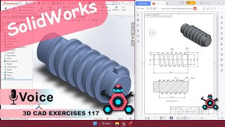 SolidWorks | 3D CAD EXERCISES 117 | StudyCadCam | Solution Tutorial |