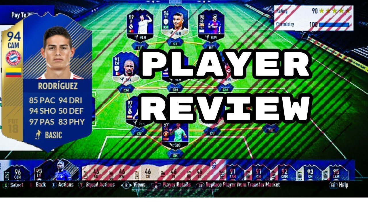 FIFA 18 TOTS JAMES RODRIGUEZ (94) PLAYER REVIEW camera iphone 8 plus apk