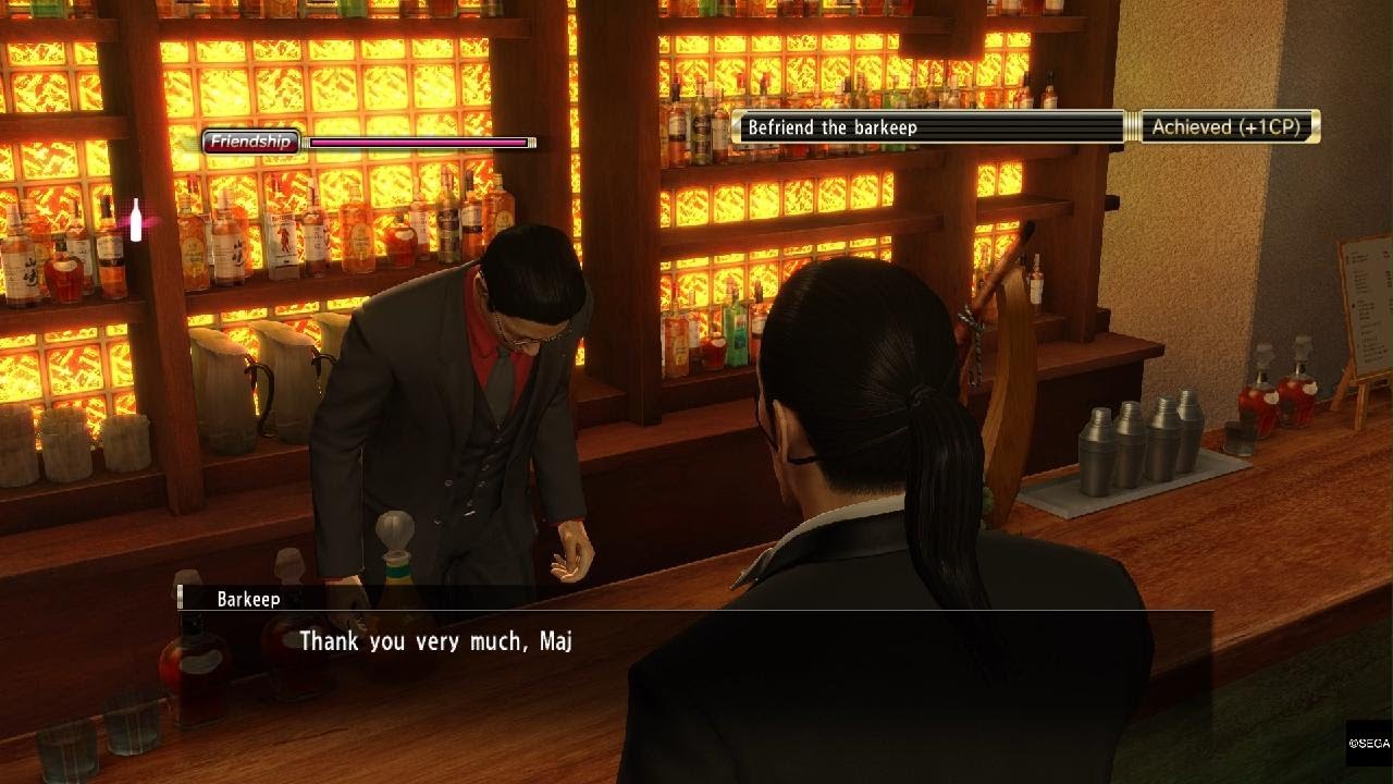 YAKUZA 0 Substory #80 - STIJL's Barkeep / Befriend the Barkeeper - YouTube