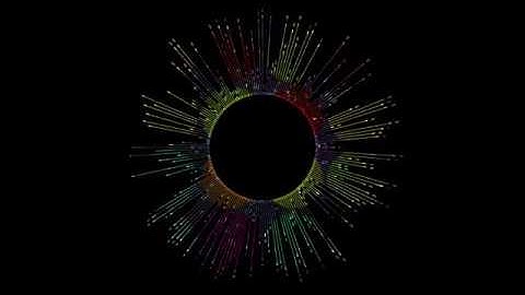 4K UHD 25fps FREE Video Background   VJ  Oscillating Particles Circle Diagram