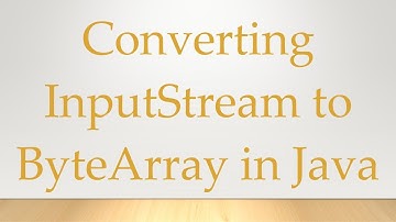 Converting InputStream to ByteArray in Java