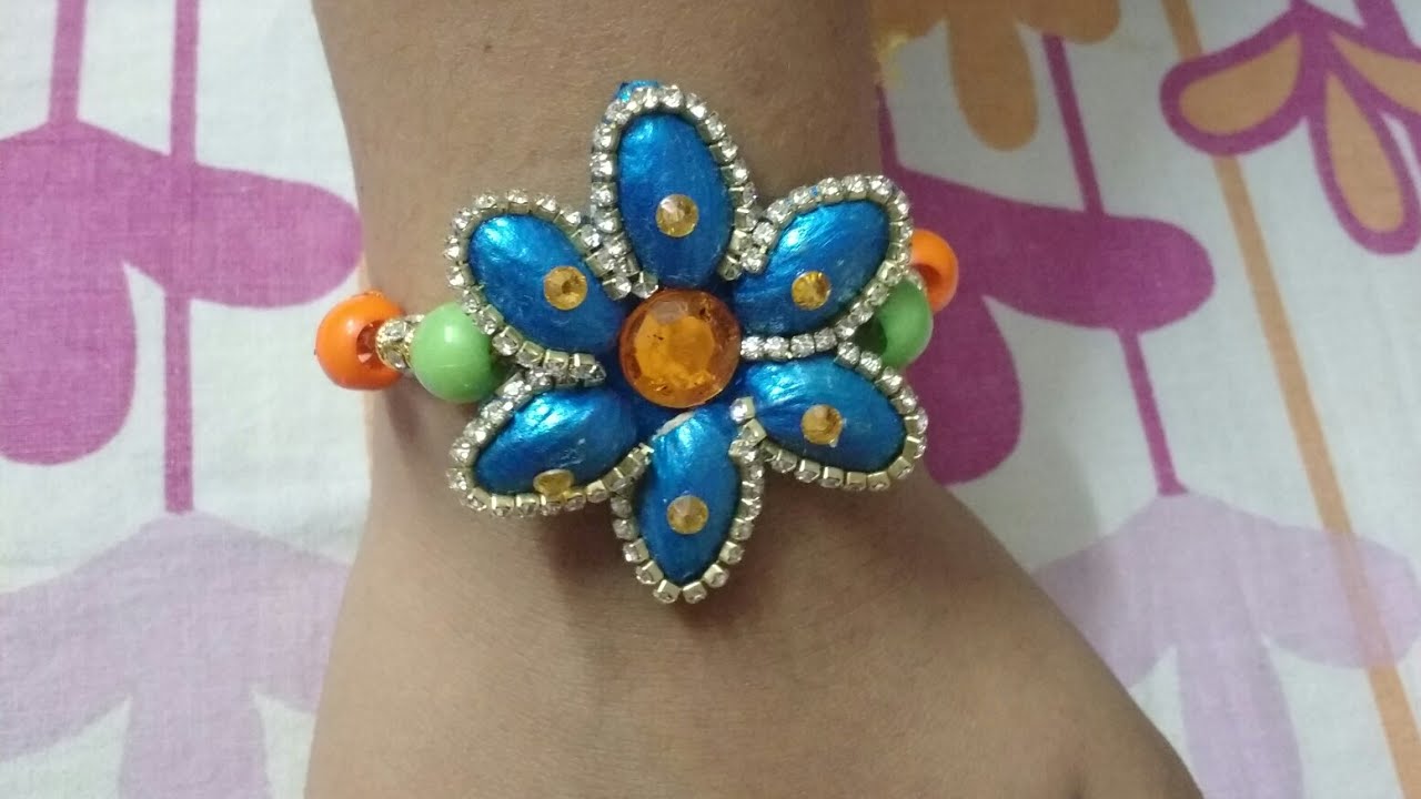 Homemade Raki How to prepare Beautiful Rakhi at home | Diy raki at home | handmade ...