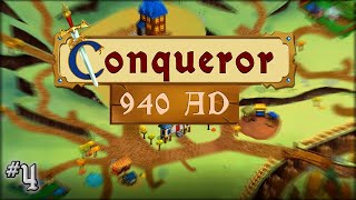 Let's Play Conqueror 940 AD - #4 - Unlocking the Barracks and War Room