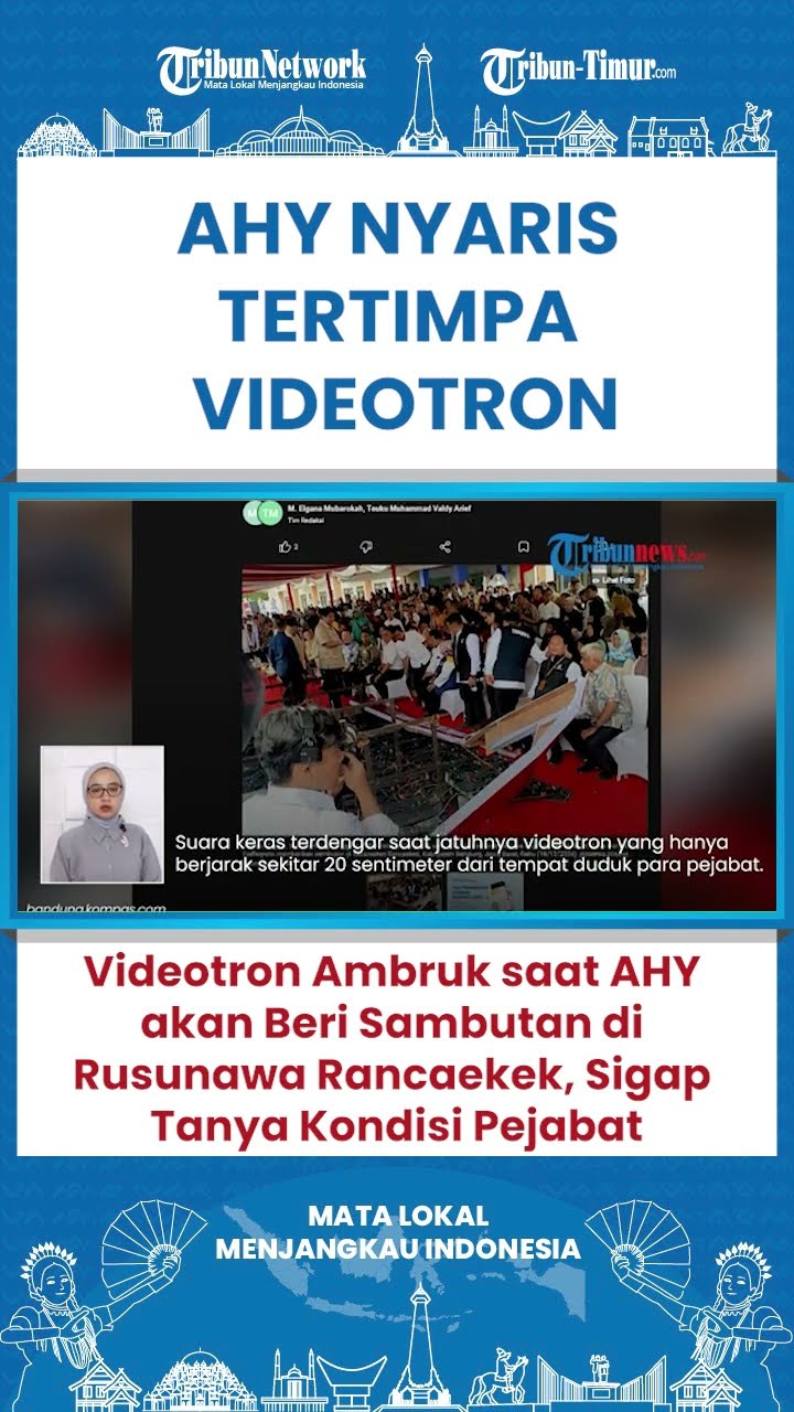 SHORT Detik-detik AHY Nyaris Tertimpa Videotron Saat Hendak Beri Sambutan di Rusunawa Rancaekek!