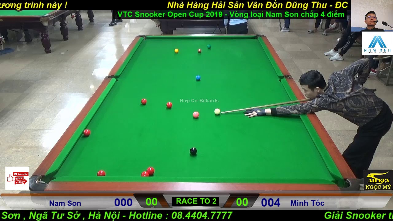 Nam Son vs Minh Tóc | Giải Snooker Tranh Cup VTC Hà Nội 12/2019