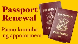 Passport renewal appointment for -