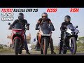 Karizma xmr 210 vs ktm rc200 vs yamaha r15m drag race