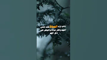 ومن ترك الصلاة فقد نقض العهد و كفر مولاه 