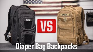 Tactical Diaper Bag Backpack Side-by-Side Comparison