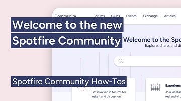 Top 5 features of the Spotfire Community