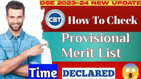 DSE Provisional Merit List 2023 -24 | DSE Admission 2023-24 | Provisional Merit List | #dse