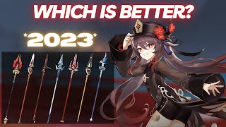 New Best F2P Choice?!? Hu Tao Weapon Comparison | Homa, Missive Windspear, Lithic, Blackcliff, Etc!