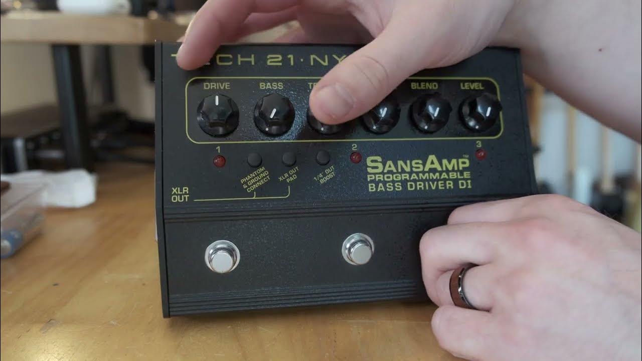 Tech 21 SansAmp Programmable Bass Driver DI Review and Demo YouTube