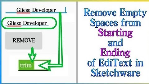 How to remove empty spaces from starting & ending of EdiText in Sketchware || Gliese Developer ||