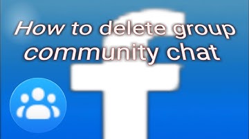 how to delete group community chat on facebook