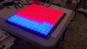 12 x 12 NeoPixel Ping Pong Ball Array (Running the First Test program)