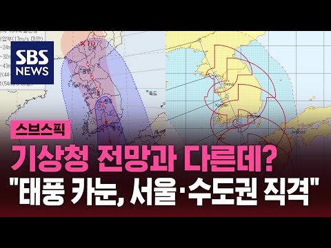 기상청 전망과 다른데 주변국 태풍 카눈 서울 수도권 직격 SBS 스브스픽 