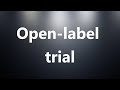 Openlabel trial  medical definition and pronunciation