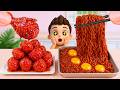 Delicious Food Recipes 🤗 How To Make Mini Fried Chicken With Spicy Korean Noodles 🍗🍜 Yummy Teeny