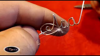 Wire Bending the Letter A & lower case a's in order to make name charms in wire. Great Gig Job! screenshot 5
