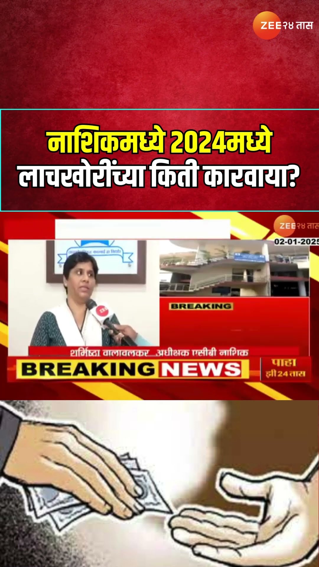 Nashik Anti Bribery Department Stands Top | नाशिकमध्ये 2024मध्ये लाचखोरींच्या किती कारवाया?