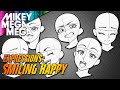 HOW TO DRAW SMILING HAPPY EXPRESSIONS (Real Time)