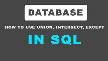 How To use UNION, INTERSECT, EXCEPT in SQL |Database| by Prof Abdul Rehman