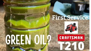 Craftsman T210 First Oil Change | 5 hour Oil change | Kohler 5400 Series 18hp
