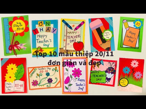 Video Top 10 mẫu thiệp 20/11 đơn giản và đẹp | Cách làm... - youtube