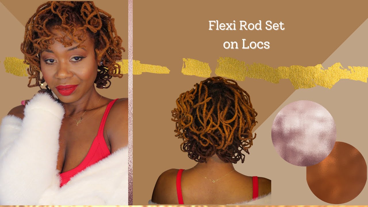Loc Style Flexi Rod Set on Short to Medium Locs Fine Hair Locs
